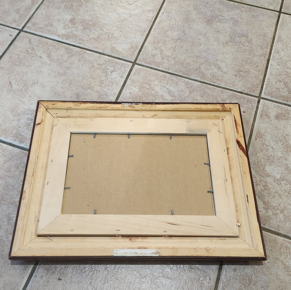 Vintage Solid Wood Frame with Robert Bateman Cut Out Picture - Picture 5 of 10